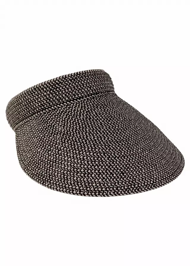Magid Straw Visor — Black · SKU HA-6201S-BLACK