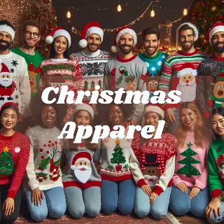 Christmas Apparel Lot of 100 Pcs