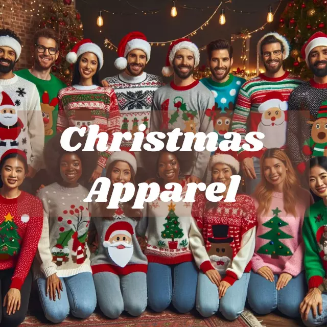 Christmas Apparel Lot of 100 Pcs