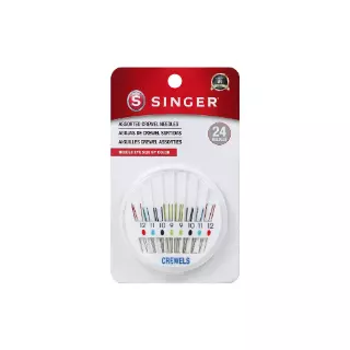SINGER Crewel Needles, Assorted Sizes 9–12, 24 Count