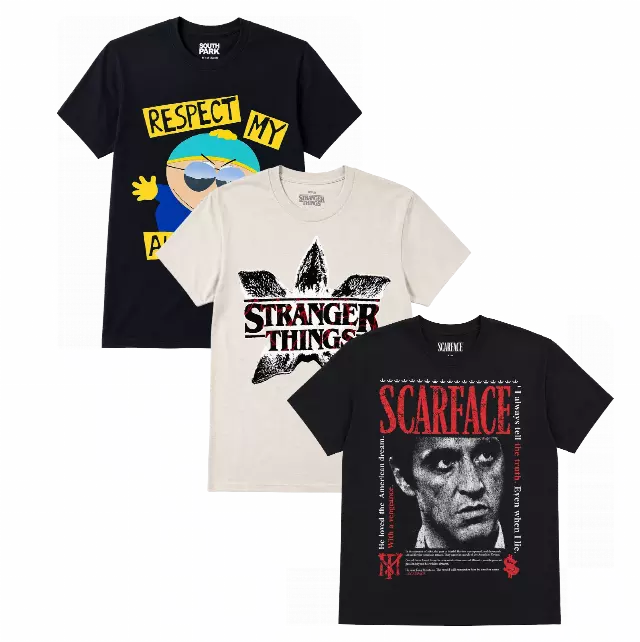 ASSORTED TV SHOWS & MOVIES T-SHIRTS MULTI