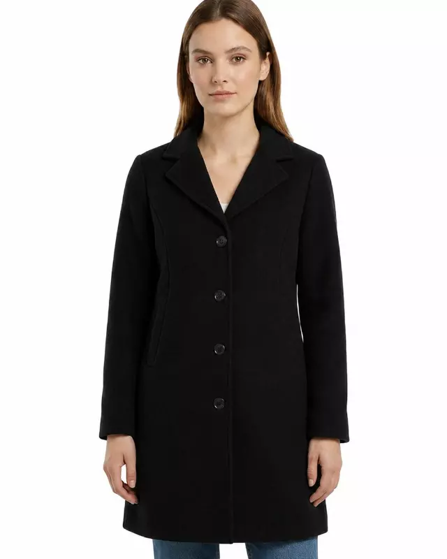 Women’s Midi Wool Coat #21 — Black / S-M-L-XL