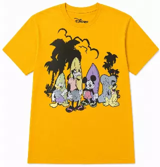 DISNEY MICKEY FRIENDS T-SHIRT GOLD