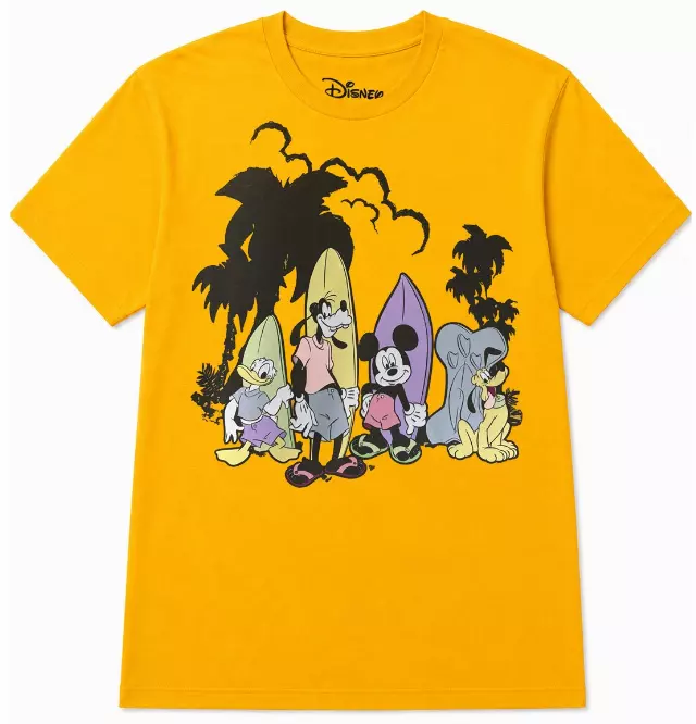 DISNEY MICKEY FRIENDS T-SHIRT GOLD