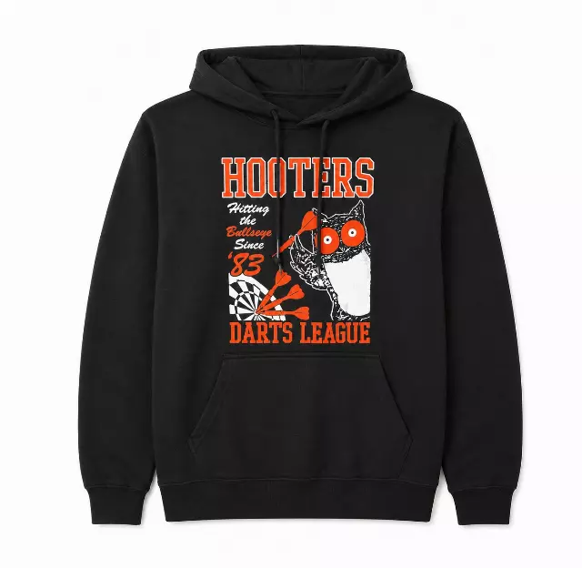 HOOTERS DARTS LEAGUE HOODIE BLACK