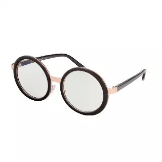 Bulk Retro Circle Frames with Thick Glossy Rims and Metallic Side Accents P1969C