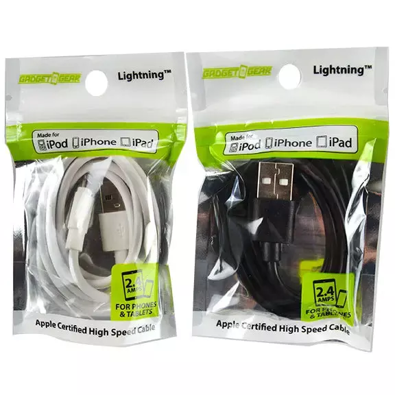 Charging Cable USB to Lightning 3FT - 6 Pieces Per Pack 22325