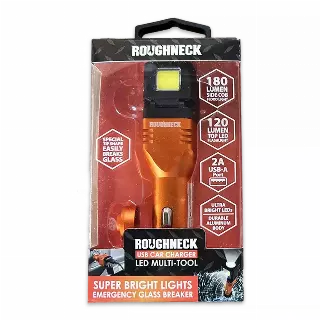 Car Charger USB Port with Flashlight Multi-Tool 2 Amp - 3 Pieces Per Pack 24591