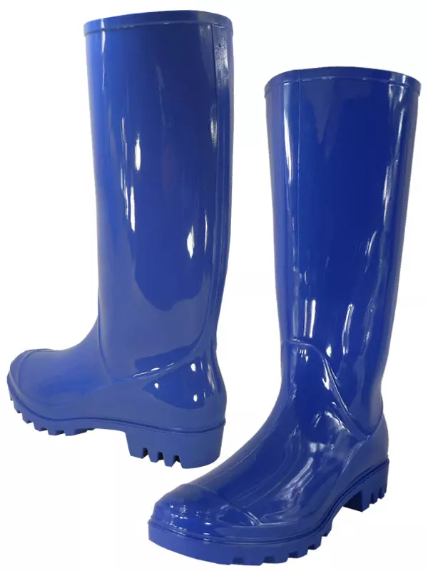 RB-010 - Women's "Easy USA" 13½ Inches Super Soft Rubber Rain Boots — Royal Blue (RB-010-Royal) / 6-11 Assorted