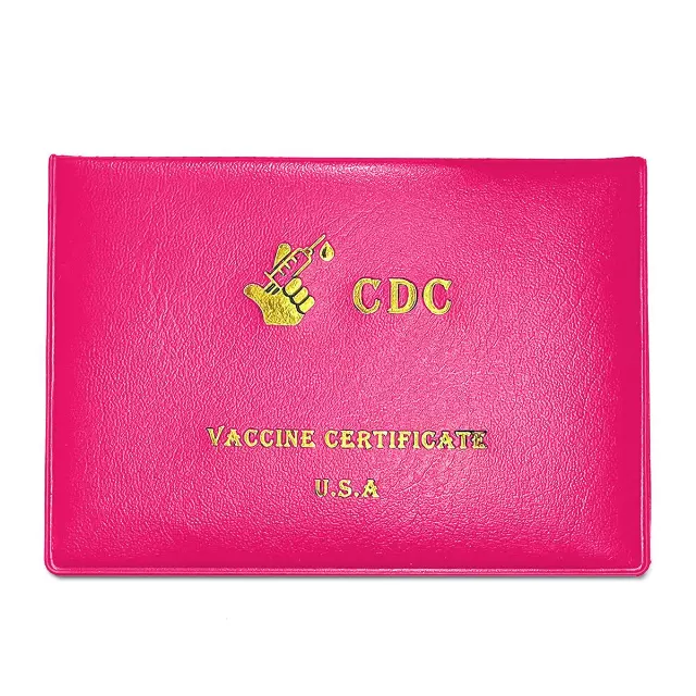 FAUX LEATHER CARD & PASSPORT HOLDER (2PK) — Pink