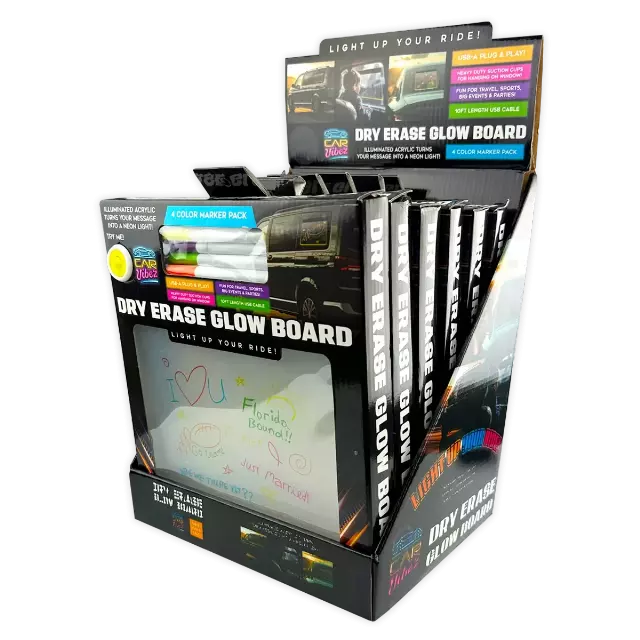 Dry Erase Window Glow Board with Markers - 6 Pieces Per Retail Ready Display 25274