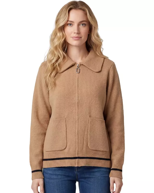 Ladies Sweater Jacket #30 — Camel / S/M-L/XL