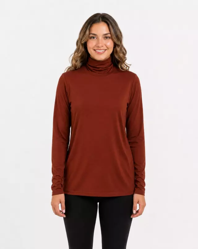 Turtle Neck Top #07 — Rust / S/M-L/XL