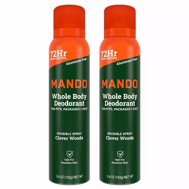 WHOLESALE MANDO WHOLE BODY DEODORANT 3.6 OZ (PACK OF 2) - CLOVER WOODS - 48 PIECE LOT