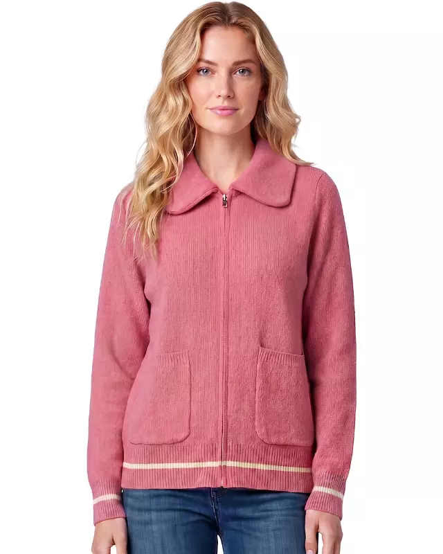 Ladies Sweater Jacket #30 — Pink / S/M-L/XL
