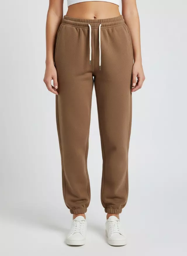 Women’s Fleece Jogger Pants #07 — Beige / S-M-L-XL