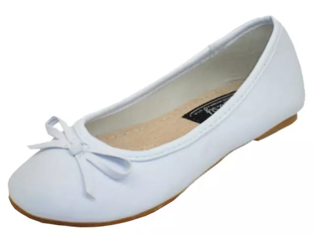 S8300C - Youth's "Easy USA" Comfortable Ballet Flat Shoes — White (S8300C-W) / 11-4 Assorted