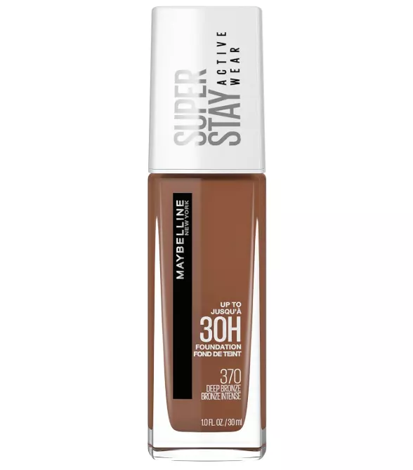 Maybelline Super Stay Full Coverage Liquid Foundation Active Wear Makeup, Up to 30Hr Wear, Transfer, Sweat & Water Resistant, Matte Finish, Deep Bronze, 1 Count