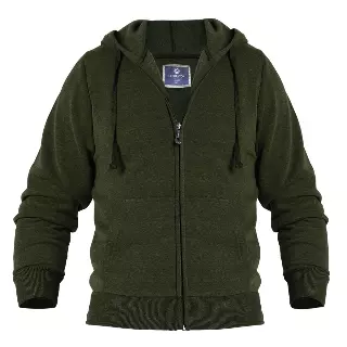 Men's Hoodie Sweatshirt- Style #MFJ101-$7.50/Unit-24PCS/CS - PLEASE SEE DESCRIPTION — Military Green