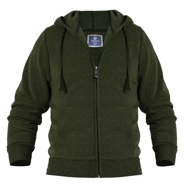 Men's Hoodie Sweatshirt- Style #MFJ101-$7.50/Unit-24PCS/CS - PLEASE SEE DESCRIPTION — Military Green