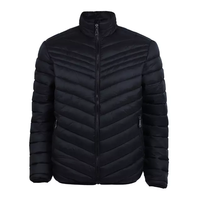 Men’s Full Zip Puffer Jacket - Style #MFJ806 - $16.00/Unit 12 PC — M-2XL (WHOLESALE) / Black