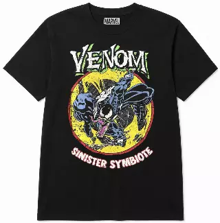 MARVEL VENOM SINISTER SYMBIOTE T-SHIRT BLACK