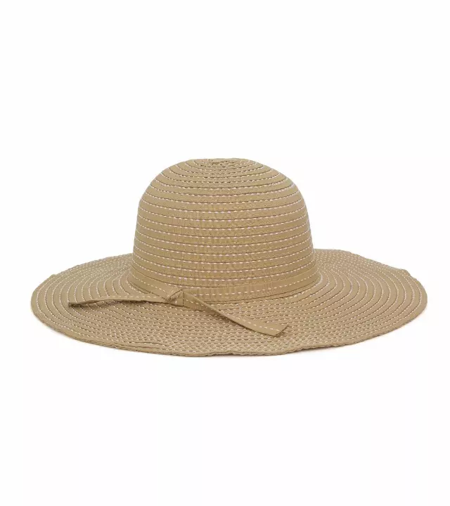 Magid Cotton Bow Foldable Floppy Sun Sun Hat — NATURAL/TOAST