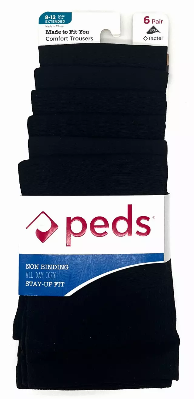 #6-PD-6279 Women’s Peds Trouser Socks – $1.00 Per 6 Pair Pack (12 Packs)