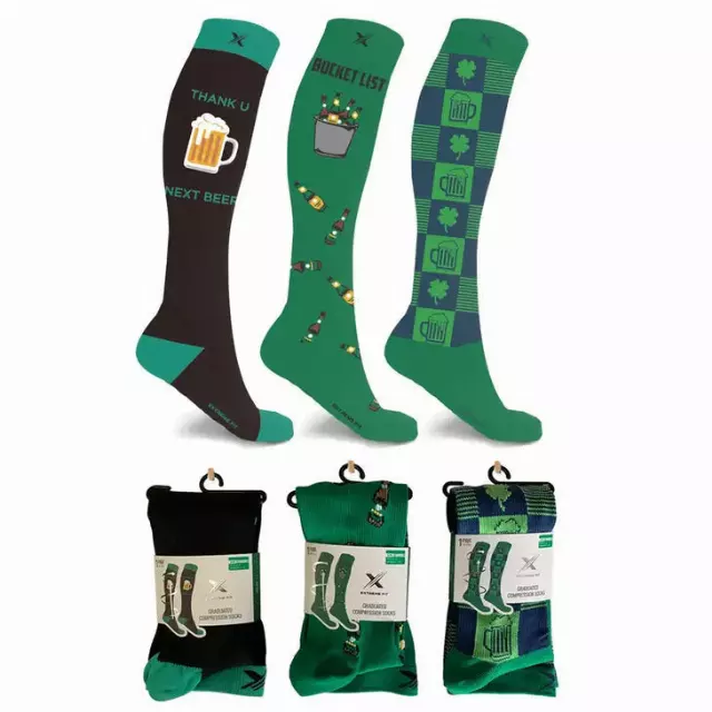 ST PATRICK'S SOCKS - 3 ASST STYLES — Small/Medium · SKU EF-3SHACS-M
