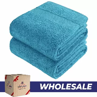 Bekos 35x70 Inch Jumbo Bath Sheet Set of 2, Wholesale 100% Cotton Turkish Towel Set