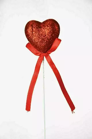 PL2001RED – 8” pick with Red heart “DZ” Min 4 dz. – Case Pk 48 Dz.