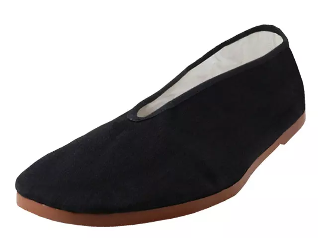 T2-202 - Wholesale Men's V Cotton Upper with Rubber outsole Kung Fu Shoe *Black Color *Last Case