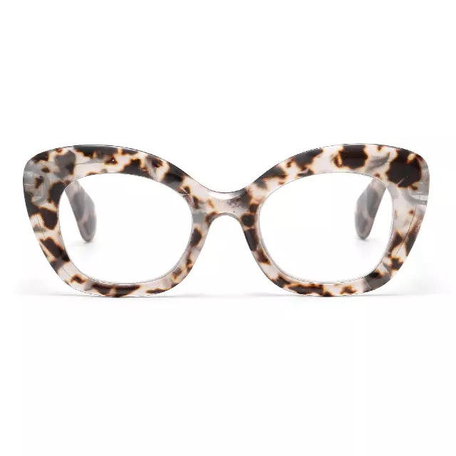 Women's Vintage Oversized Cat-Eye Reading Glasses in 10+ Custom Reading Powers RJ11097 — +1.25