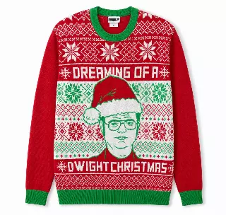 THE OFFICE DREAMING OF A DWIGHT CHRISTMAS SWEATER OESM3550