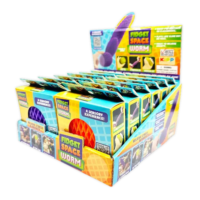 Fidget Space Worm Toy - 12 Pieces Per Retail Ready Display 25217