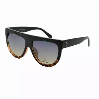 Flat Top Sunglasses with Gradient Lens & Triple-Dot Detail TD10154