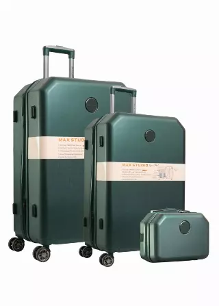 Max Studio ABS Hard Sided 3-Piece The Hexagon Luggage Set