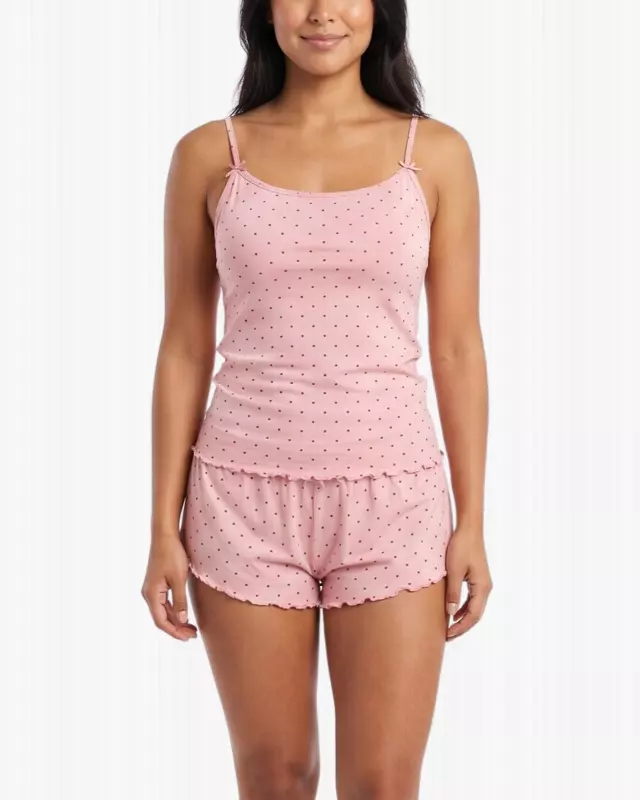 Jen Cami Pajama Set — Pink / M