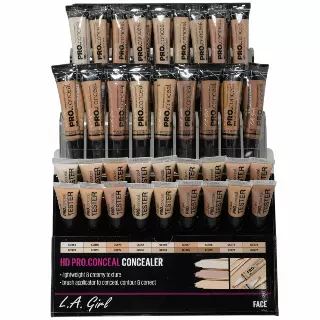 L.A. Girl Hd Pro.Conceal Concealer Light & Medium - Wholesale Display 216 Units (GMD18)