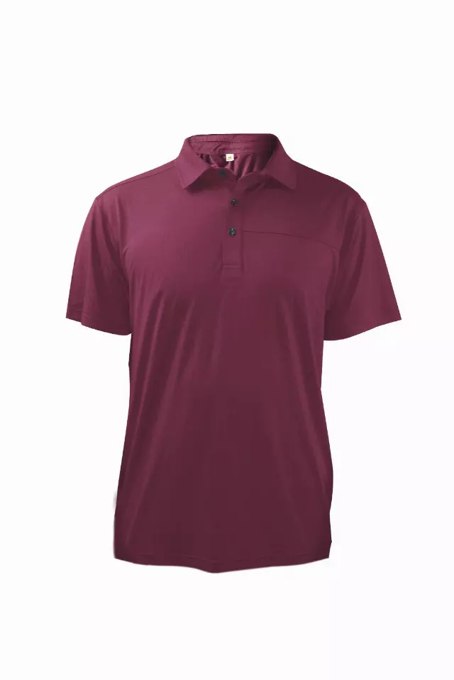 Men's Short Sleeve Polo Shirt BLACK- Style #MS016- $7.90/ Unit MINIMUM 24 PCS - PLEASE SEE DESCRIPTION - S-2XL — Burgundy
