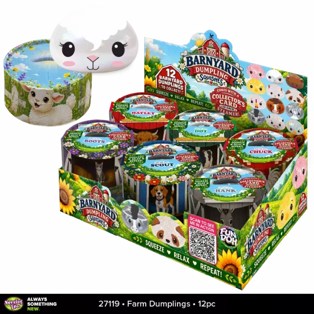 Fun Doh™ Barnyard Dumpling Squishies - 12 Pieces Per Retail Display 27119