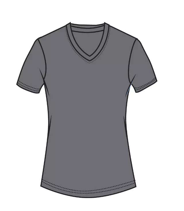 Ladies V-Neck Performance Charcoal - 9271709
