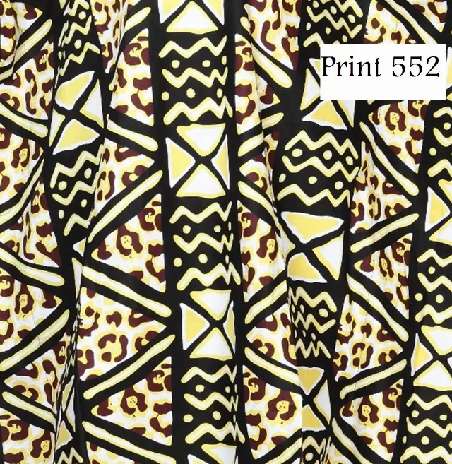 7682A - 100% Cotton African Print One-shoulder Dress (3 PCS PRE-PACK) - $20.00 EACH — One Size (4-24) / Print-552