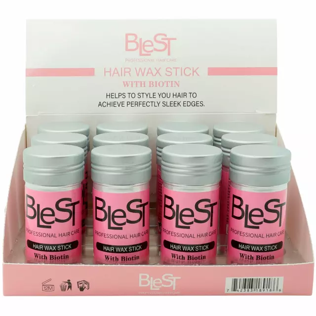 Blest Hair Wax Stick With Biotin - Wholesale Display 12 Units (HW-777)