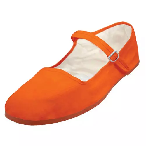 T2-114C - Youth's "Easy USA" Cotton Upper Classic Mary Jane Shoes — Orange (T2-114C-A) / 27-34 Assorted