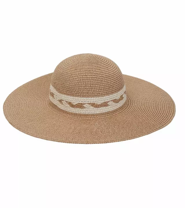 Max Studio Straw Braided Crown Floppy Sun Hat — TOAST