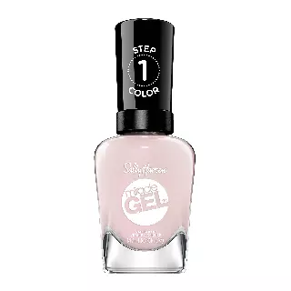 Sally Hansen Miracle Gel Salon Quality Nail Polish | Gel-Like Formula, Two-Step System, No UV Light Needed, Long Lasting | Sheer, Shimmery | 233 First Glass | Ivory Pink Nail Polish