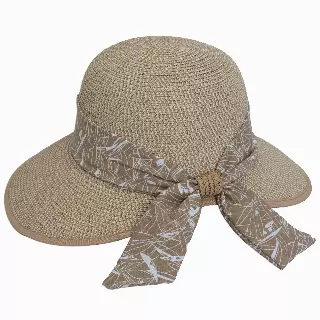 Magid Printed Ribbon Straw Garden Hat — TOAST