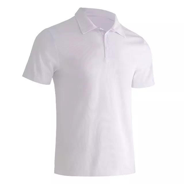 Men's Performance Polo Shirt with Polyester Jacquard Mesh - Style #LHT13 - $4.15/Unit MINIMUM 24 PCS- PLEASE SEE DESCRIPTION - S-2XL — White