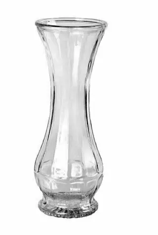 GP4004Clr – 9 1/4” Tall Bouquet vase w/ 3” opening-“case pk 24”